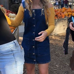 Denim Overall Skirt (Size 6)